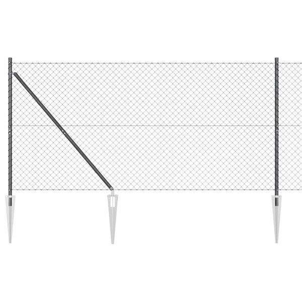 vidaXL Gjerdep&aring;le Gr&aring; 10 x 1,4 m (40 x 40 mm nett) St&aring;l og PVC
