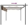 vidaXL Pergola med uttrekkbar tak gråbrun 295x292x230 cm