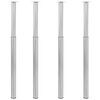 vidaXL Teleskopiske bordben 4 stk rustfritt stål 710 mm-1100 mm