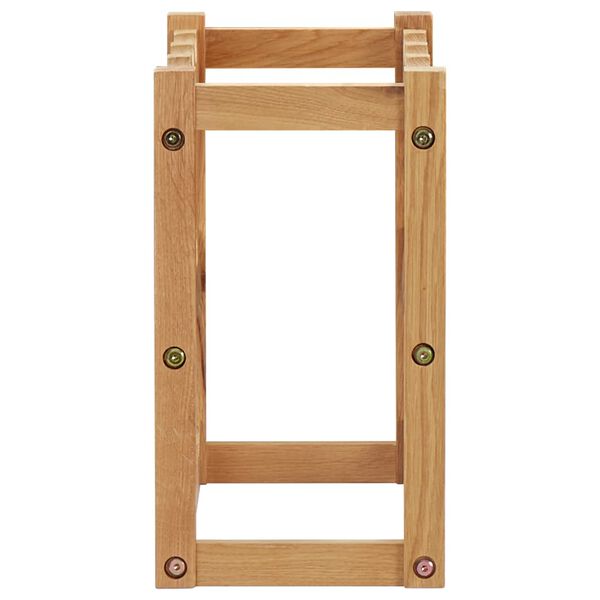 vidaXL Vinstativ for 12 flasker 47x21x36 cm heltre eik
