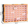 vidaXL Sortimentskap med 64 skuffer 52x16x37,5 cm