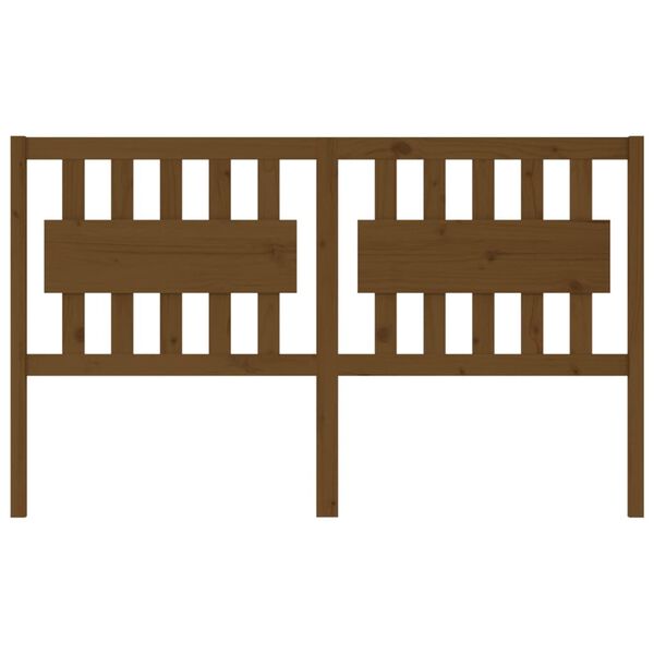 vidaXL Sengegavl honningbrun 155,5x4x100 cm heltre furu