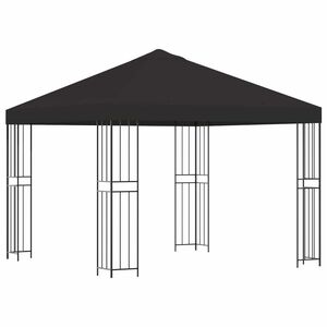 vidaXL Paviljong 3 x 3 m Antrasitt Polyester og st&aring;l 190 gsm