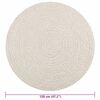 vidaXL Teppe ZIZUR kremhvit &Oslash;120cm jute-utseende innend&oslash;rs og utend&oslash;rs