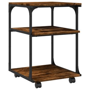 vidaXL Skriverbord 3 hyller r&oslash;kt eik 43x48x64 cm konstruert tre