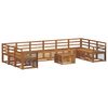 vidaXL Sofasett 11 pcs Naturlig Solid akasietre