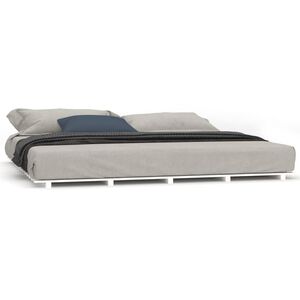 vidaXL Sengeramme hvit 160x200 cm heltre furu