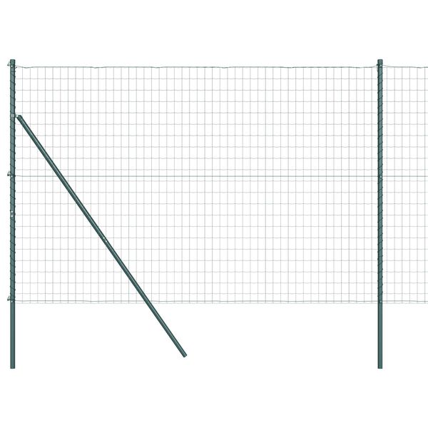 vidaXL Gjerde med stolpe gr&oslash;nn 1,6 x 10 m St&aring;l og PVC