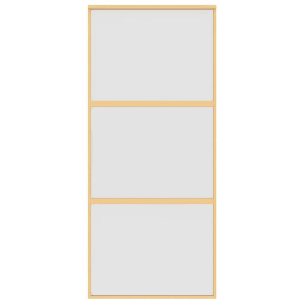 vidaXL Skyved&oslash;r gull 90x205 cm frostet ESG glass og aluminium