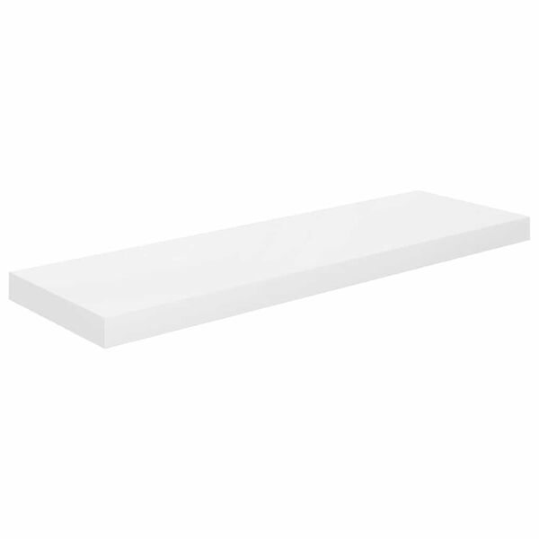vidaXL Flytende vegghylle h&oslash;yglans hvit 80x23,5x3,8 cm MDF