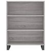 vidaXL Highboard gr&aring; sonoma 69,5x34x180 cm konstruert tre