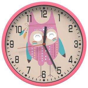vidaXL Veggklokke rosa &Oslash;25,5 cm polystyren og glass