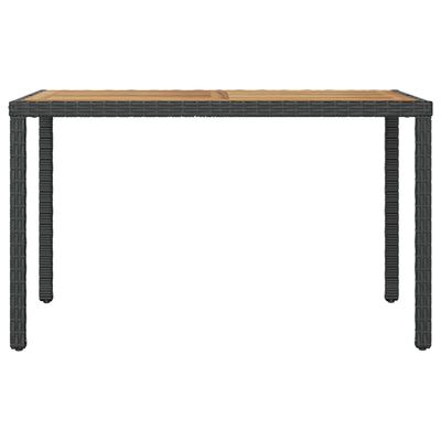 vidaXL Hagebord svart og brun 123x60x74 cm heltre akasie