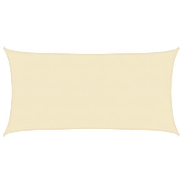 vidaXL Solseil 160 g/m&sup2; kremhvit 4x7 m HDPE