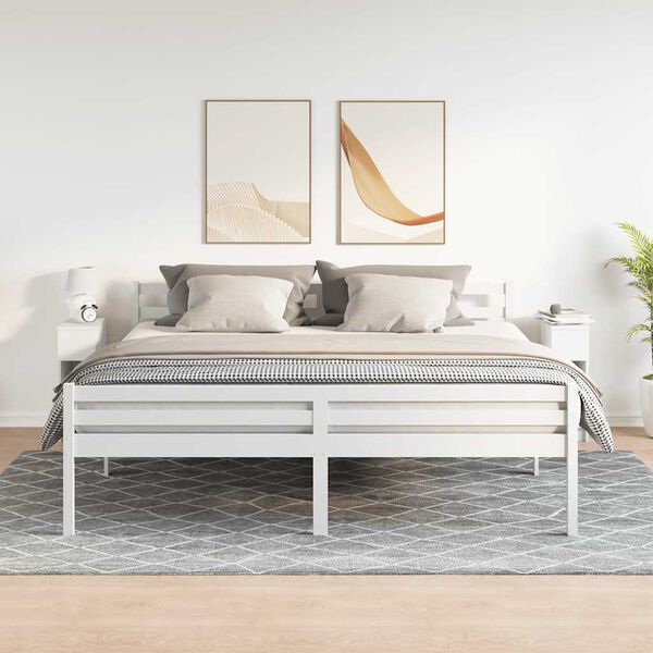 vidaXL Nattbord med skuff 2 stk hvit 20x36x60 cm