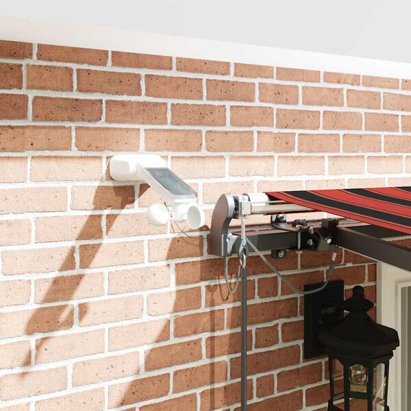 vidaXL Automatisk markise med vindsensor og LED 400x350cm oransje/brun