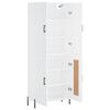 vidaXL Highboard hvit 69,5x34x180 cm konstruert tre