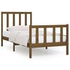 vidaXL Sengeramme honningbrun heltre 90x200 cm