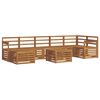 vidaXL Utend&oslash;rs sofa-sett 8 pcs Naturlig Solid akasietre
