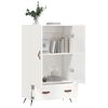 vidaXL Highboard høyglans hvit 69,5x31x115 cm konstruert tre