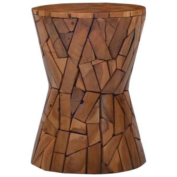 vidaXL Krakk mosaikk brun heltre teak