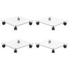 vidaXL Plantetraller 4 stk 35x35 cm herdet glass kvadratisk