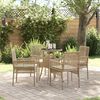vidaXL Hage Spisegruppe 5 pcs Beige Poly rattan