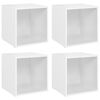 vidaXL TV-benker 4 stk hvit 37x35x37 cm konstruert tre