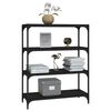 vidaXL Bokhyllesvart 80x33x100 cm konstruert tre og stål