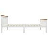 vidaXL Sengeramme med 2 skuffer hvit heltre furu 100x200 cm