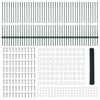 vidaXL Gjerde med stolpe gr&oslash;nn 1 x 100 m St&aring;l og PVC