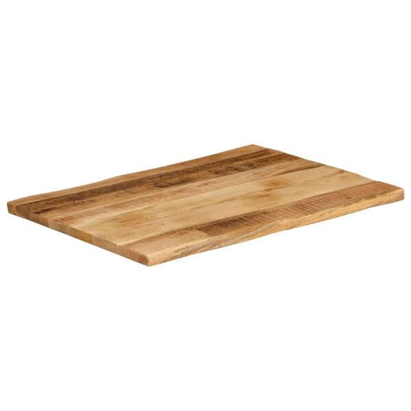 vidaXL Bordplate naturlig kant 90x60x3,8 cm grovt heltre mangotre