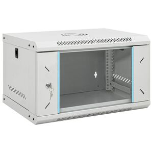 vidaXL 6U veggmontert nettverksskap 19" IP20 53x40x30 cm