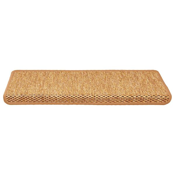 vidaXL Selvklebende trappematter sisal 30 stk 65x21x4 cm oransje
