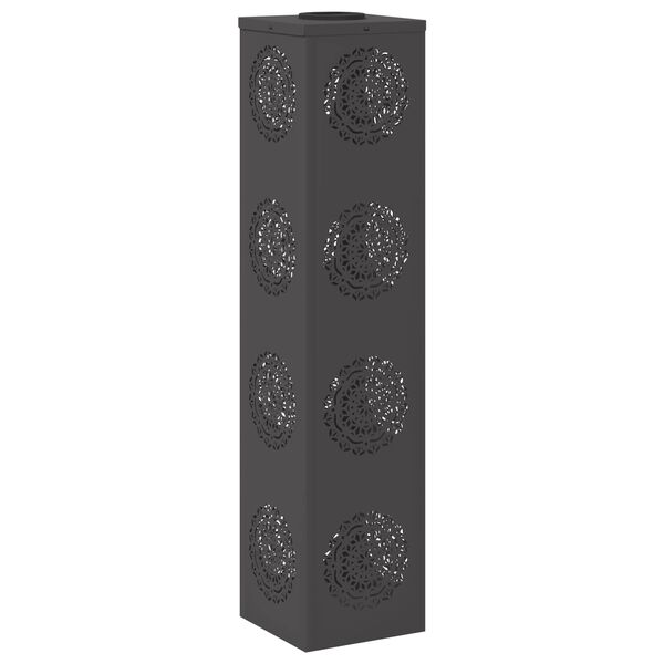 vidaXL Solenergi LED stibelys 2 pcs Svart Kaldvalset st&aring;l