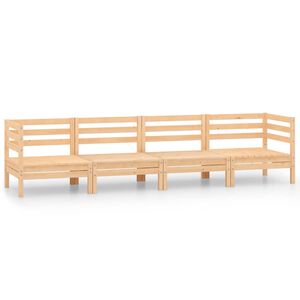 vidaXL Hagesofagruppe 4 deler heltre furu