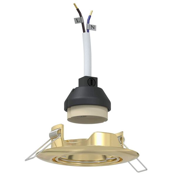 vidaXL Spotlight 12 pcs Gull 9 x 9 x 2.5 cm Metall