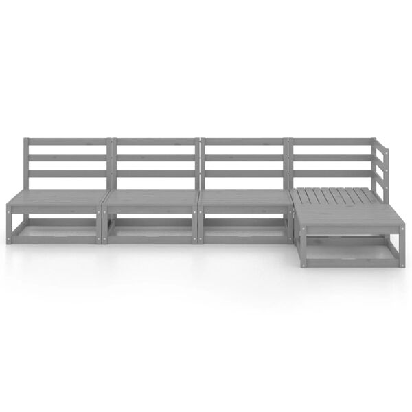 vidaXL Hagesofagruppe 5 deler heltre furu gr&aring;