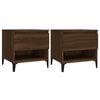 vidaXL Sidebord 2 stk brun eik 50x46x50 cm konstruert tre