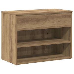 vidaXL Skohylle artisan eik 60x30x45 cm konstruert tre