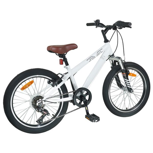 vidaXL Kids Mountain Bike 20 Tommer 6-Speed for 5-8 &aring;r gamle Hvit