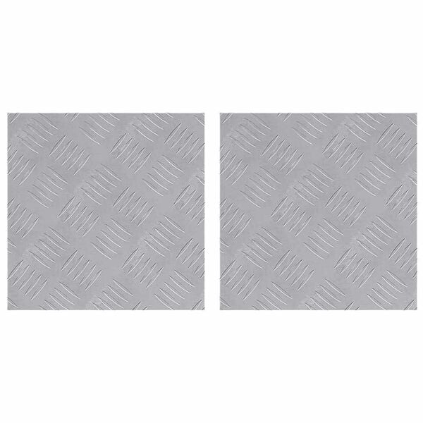 vidaXL Trinn Torget 2 pcs s&oslash;lv 30 x 30 cm Aluminium
