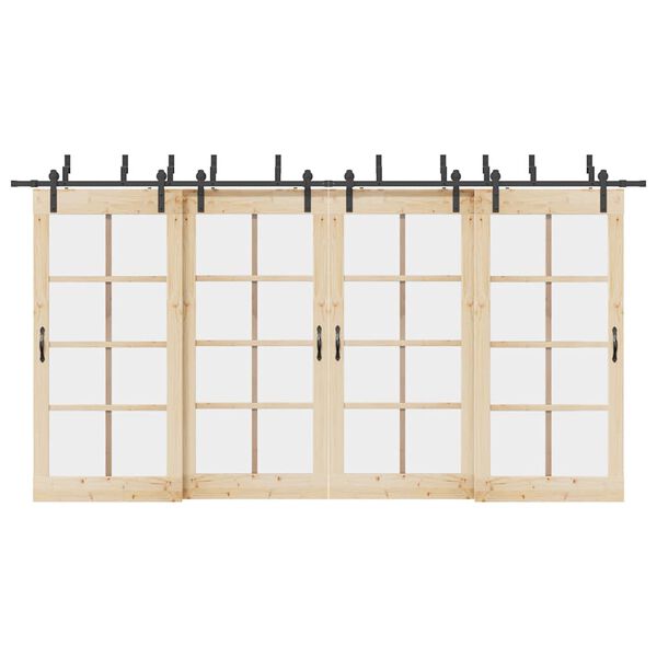 vidaXL Utstyr for skyved&oslash;r 427 cm st&aring;l svart