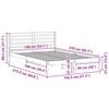 vidaXL Sengestamme med hodegjerde Vokset Brun 140 x 210 cm Massiv furu
