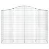 vidaXL Gabionkurver buede 18 stk 200x50x140/160 cm galvanisert jern