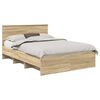 vidaXL Sengestamme Sonoma eik 140 x 200 cm Konstruert tre