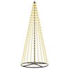 vidaXL LED juletre 235 cm 500 LED-lys Varmhvit Jern Svart