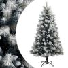 vidaXL Kunstig sammensatt juletre 120 cm PVC og metall Gr&aring; og hvit