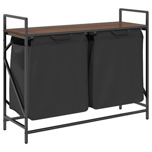 vidaXL skittent&oslash;yskurv 2 rom med hylle brun eik