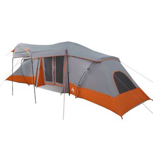 vidaXL Familietelt med tak Gr&aring; og Oransje 721 x 335 x 212 cm
